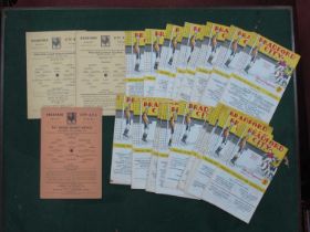 Bradford City Home Programmes, 1958-9, twenty-three league issues, West Riding Cup v. Halifax,