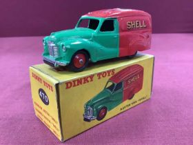 Dinky Toys No 470 Austin Van - "Shell", overall very good, boxed, rubbing to box.