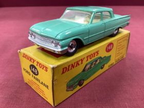 Dinky Toys No 148 Ford Fairlane, light green, overall appears excellent, boxed, slight rubbing/