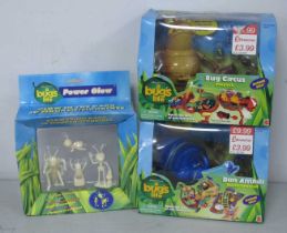 Three Boxed Sets of Disney Pixar A Bug's Life Plastic Model Bugs and Creatures, comprising of Dim