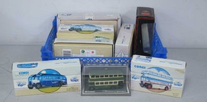 Ten Diecast Model Buses by Corgi, EFE, to include EFE 1:76 #19701 Orion bodied Regent III