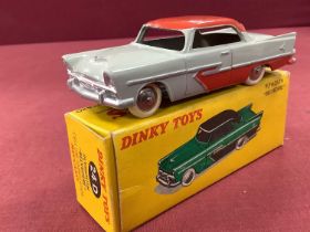 Original French Dinky No 25D Plymouth Belvedere red/grey, overall very good, excellent, boxed,