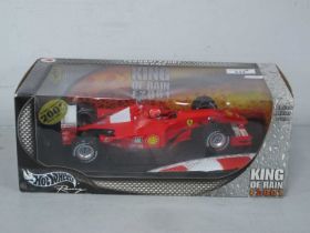 A 2001 Mattel Hot Wheels, boxed Ref No 56133 1:18 scale "King of Rain F2001 Michael Schumacher