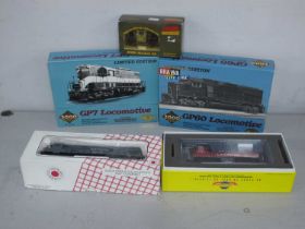 Two Proto 2000 'HO Gauge U.S.A Outline Boxed Diesel Locomotives: a Bo-Bo GP7, Wabash livery R/No 479