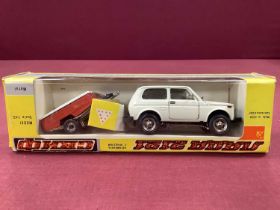 Russian 1:43 Diecast Model of Lada and Trailier, boxed, c. 1982, overall very good, excellent.