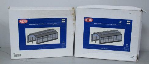 Two Heljan 'O' Gauge/7mm Ref No 9500 8 Bay 'Modern Depots' Plastic Kits; both appear unstarted,