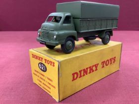 Dinky Toys No 621 3-Ton Army Wagon, excellent, boxed, some staining/crushing to box.