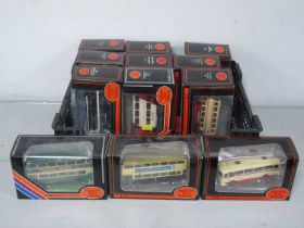 Twelve 1:76th Scale Diecast Model Buses by EFE to include #18001 Daimler Fleetline 'Birmingham