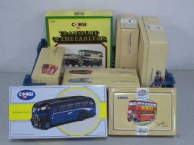 Ten Diecast Model Buses by Corgi, to include #97311 Guy Arab Utility Midland 'Red' Motor