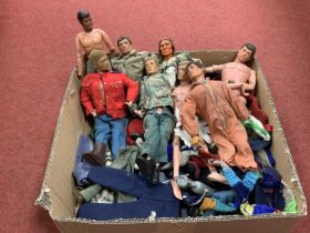 A Quantity of Original Action Men and Similar Figures, all circa 1970, eight dolls noted and