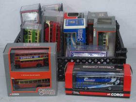 Twelve 1:76th Scale Diecast Model Buses by Corgi 'The Original Omnibus Company' to include #97055