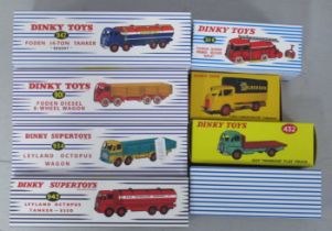 Eight Atlas Editions Modern Reissue 'Dinky' Diecast Model Vehicles, to include #942 Foden 14 ton