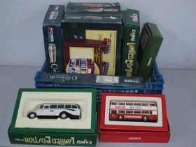 Ten corgi Diecast Model Busses, to include 'The Connoisseur Collection' #35301 Yelloways Bedford Val