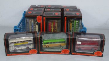 Twelve 1:76th Scale Diecast Model Buses by EFE to include #16501 Leyland Atlantean 'Ribble', #