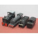 Three 'G' Gauge Unboxed Locomotives, comprising a kit built Class J27 0-6-0 steam with tender,