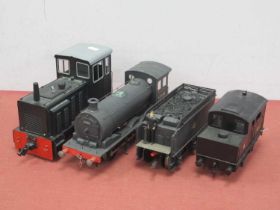 Three 'G' Gauge Unboxed Locomotives, comprising a kit built Class J27 0-6-0 steam with tender,