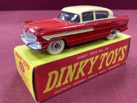 Dinky No 174 Hudson Hornet Sedan, (with windows), cream/red, overall good plus, very good, some
