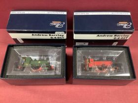 Two Hatton's Andrew Barclay 'OO' Gauge/4mm Boxed 0-4-0 Tank Steam Locomotives, Ref No H4-AB14-002