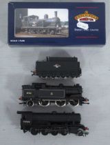 Three OO Gauge/4mm BR Black Steam Locomotives, comprising a Bachmann 2-8-0 Class 8F with eight wheel