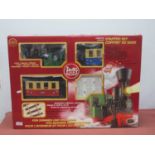 A L.G,B "G" Gauge Ref No 78302 Boxed Passenger Train Starter Set, comprising a 0-4-0 tank steam