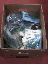 A quantity of plastic model trees, cactus by Britains, Timpo and other. (One Box).