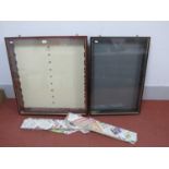 Two Glazed Wall Mounted Display Cabinets suitable for displaying diecast model vehicles, the largest