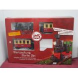 A L.G.B "G" Gauge Ref No 78302 Boxed Passenger Train Starter Set, comprising a 0-4-0 tank steam