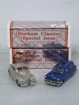 Two 1:43rd Scale Durham Classics Hand Built White Metal Model Cars comprising of '41 Chevrolet