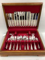Pinder Bros Ltd (Sheffield) Electroplated Canteen of Dubarry Pattern Cutlery, in original fitted