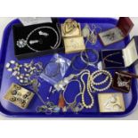 Assorted Costume Jewellery, including imitation pearls, bangles, necklace and drop earrings, further