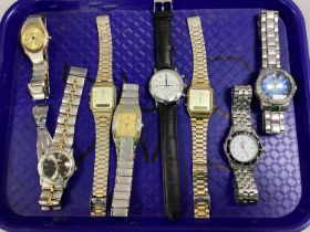 A Collection of Modern Gent's Wristwatches, including Casio, Jakko, Professional Watch Company,