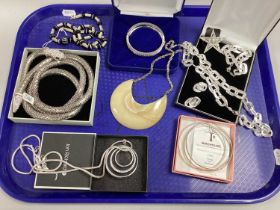 A Selection of Modern Costume Jewellery, including a long snake style necklace, with inset head