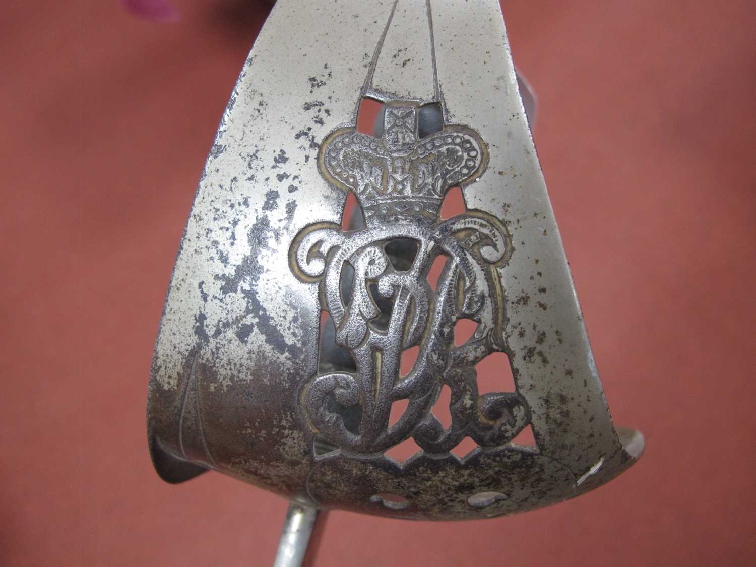Second Boer War/WWI British Pattern 1897 Infantry Sword, with 'VR' Royal Cypher integrated into - Image 18 of 19
