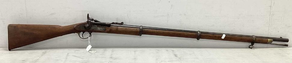 British Snider Enfield Mark III Percussion Rifle, manufactured by 'Enfield' and dated to year