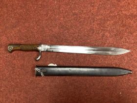 WWI Imperial German Model 1898/05 'Butcher Knife' Bayonet and Scabbard, bayonet manufacturer mark '