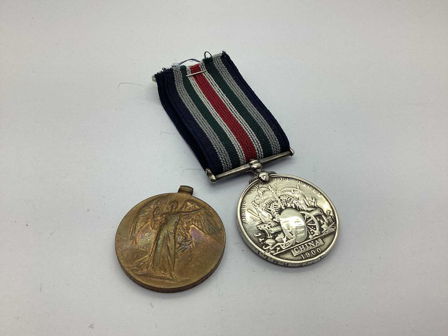 Boxer Rebellion China War Medal 1900 (incorrect ribbon), awarded to F. Proctor PTE RMLI plus WWI