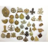 Selection of British Army and Other Nations Cap Badges, including Kings Regiment, Army Cyclist