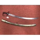 Light Cavalry Type Sabre and Scabbard, with possible modification replacement of grip and guard,