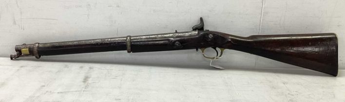 British Pattern 1856 Cavalry Percussion Carbine, manufactured by 'Enfield' and dated to year 1858,