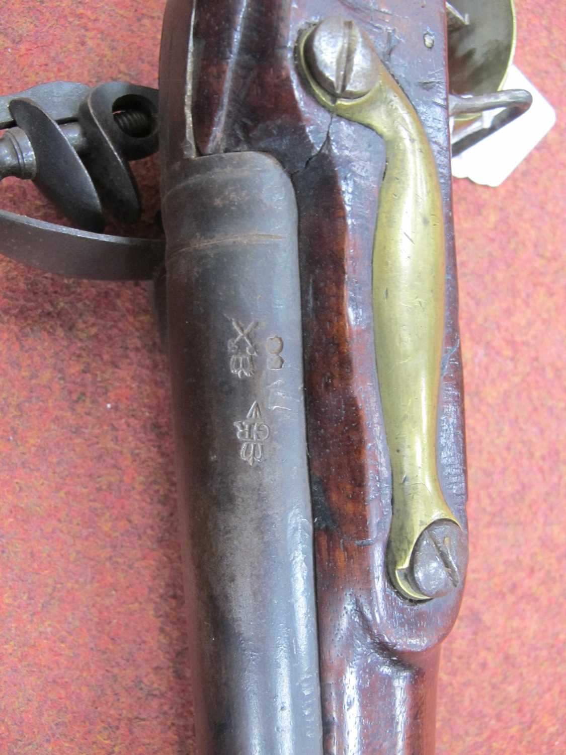 British India Pattern Circa 1810 'Brown Bess' Flintlock Musket, marked 'Tower' with 'GR' crown - Image 12 of 17
