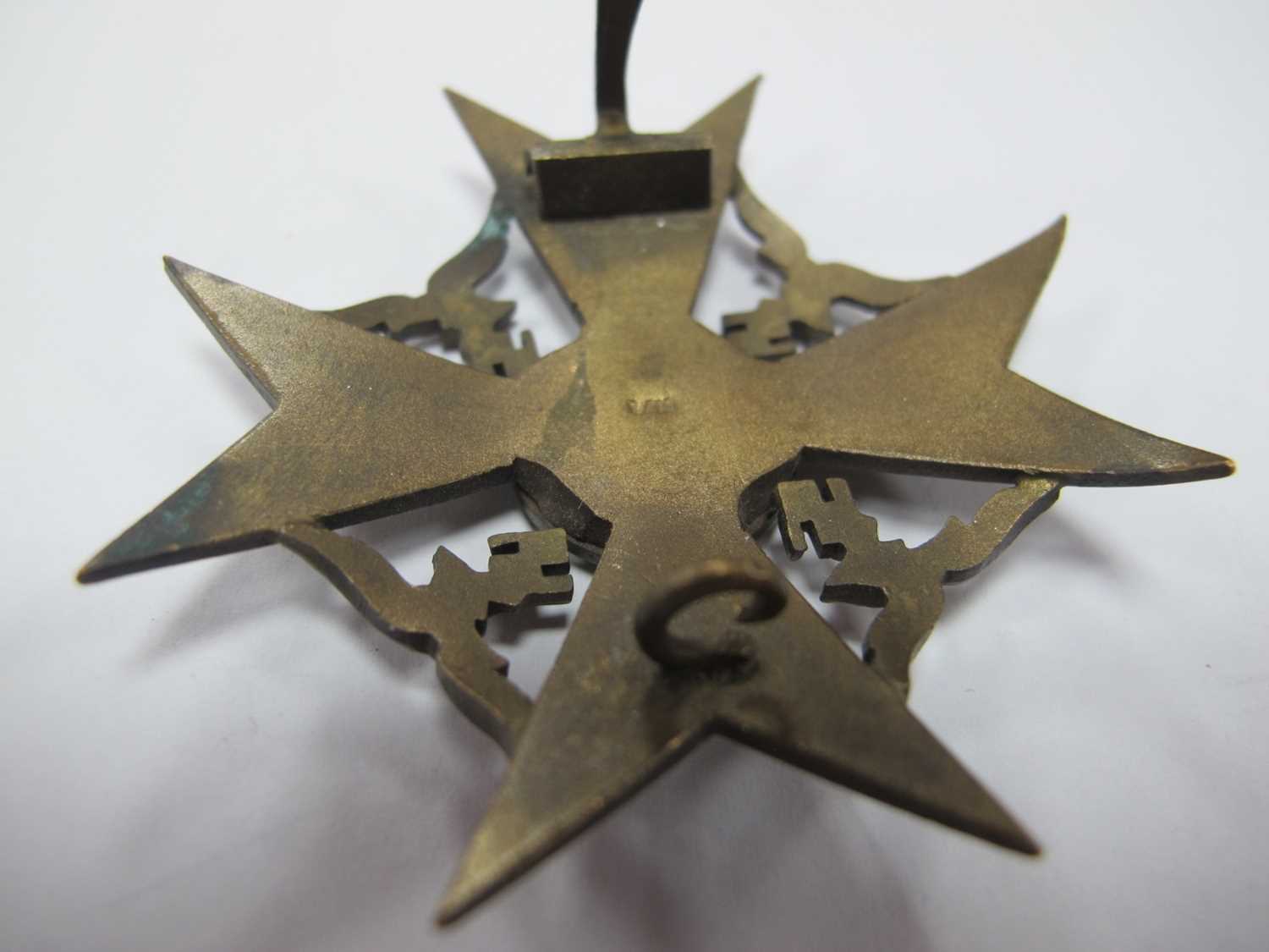 Spanish Civil War Third Reich German Spanish Cross In Bronze, badge awarded to Non Combantants - Image 9 of 9