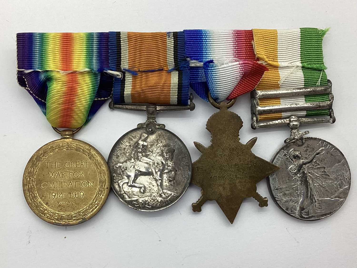 Edward VII Kings South Africa Medal, with two clasps South Africa 1901 and 1902, awarded to 6375 PTE - Image 3 of 4