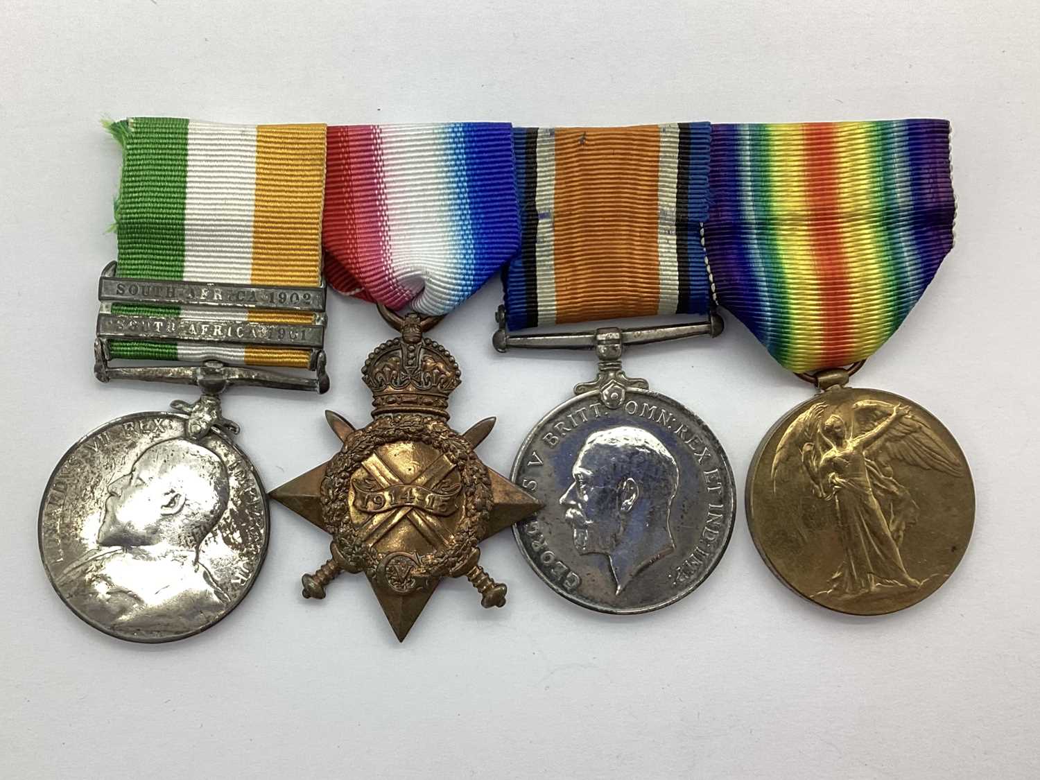 Edward VII Kings South Africa Medal, with two clasps South Africa 1901 and 1902, awarded to 6375 PTE - Image 2 of 4
