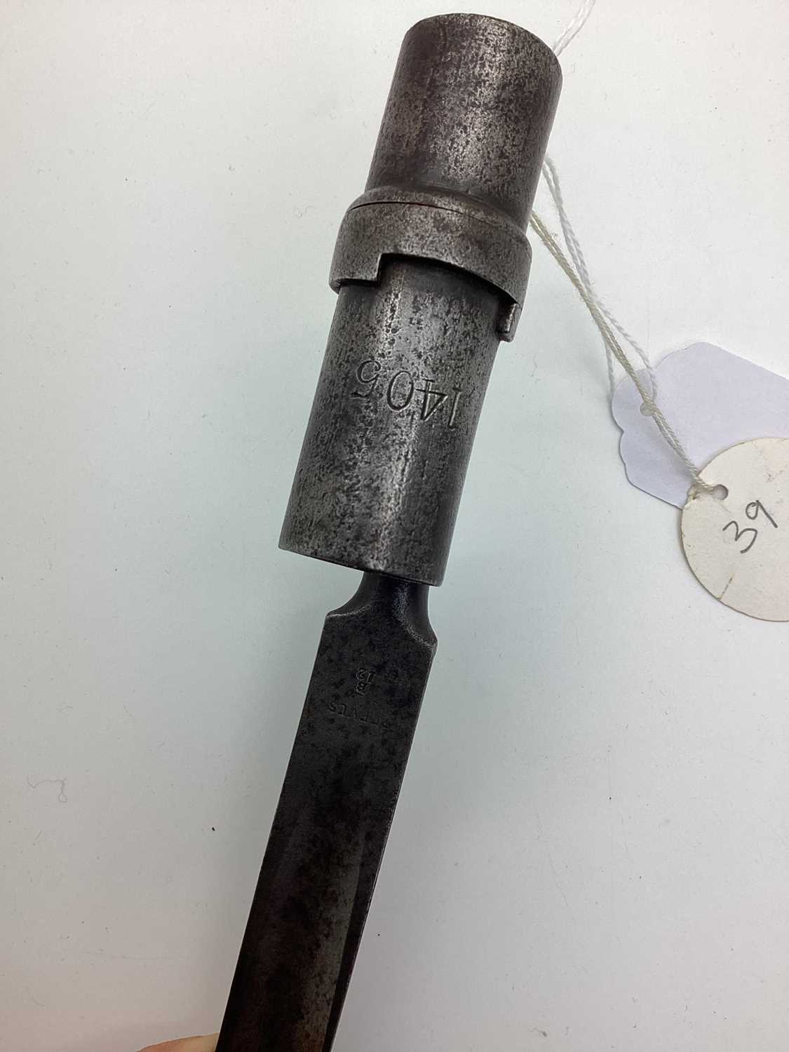 British Enfield Pattern 1853 Socket Bayonet, bayonet marked with manufacturer 'Reeves' and other - Image 2 of 2