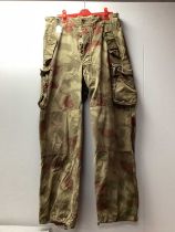 WWII Third Reich German Tan and Water Camouflage Style Field Trousers. Due to the nature of these