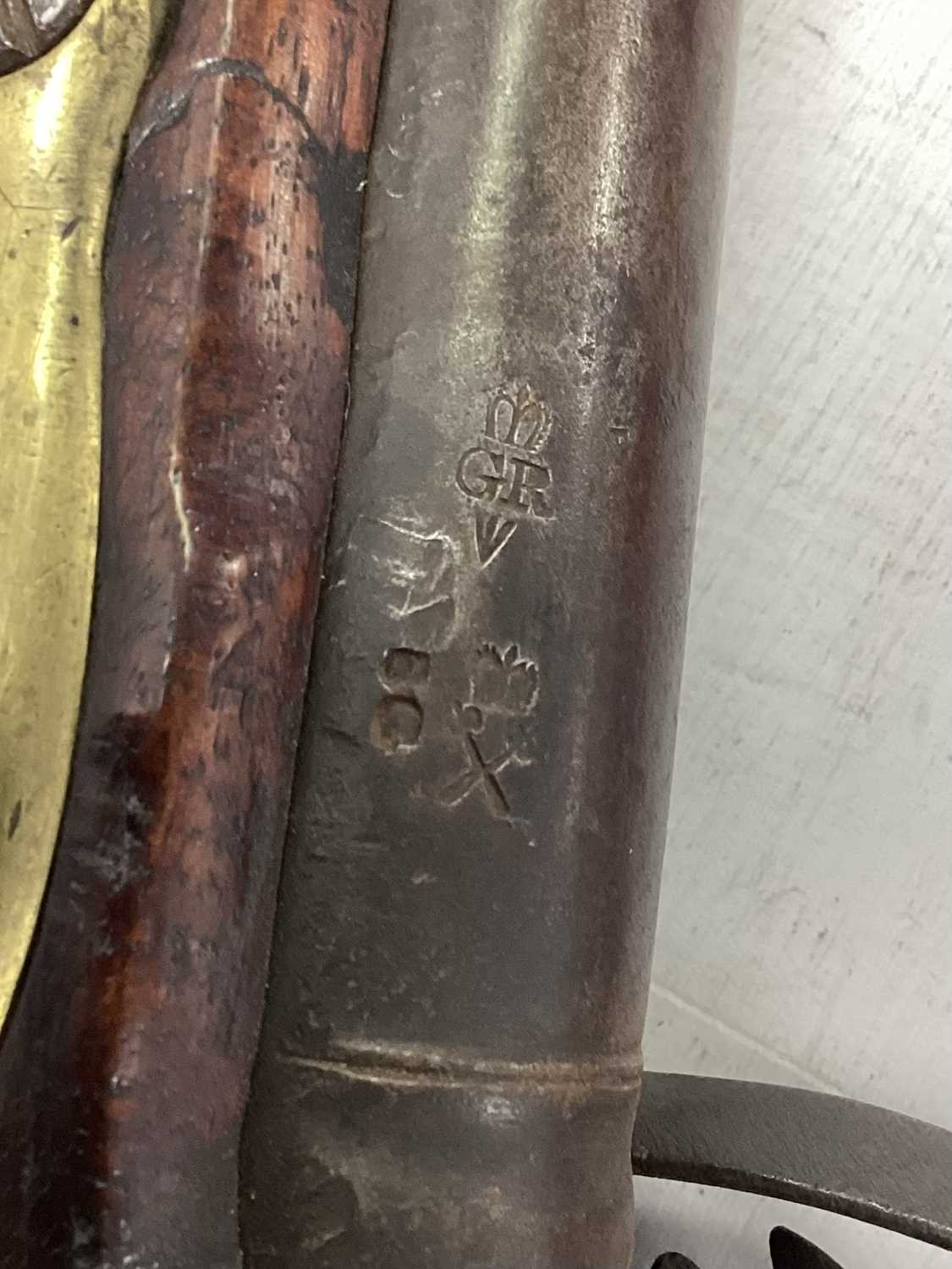 British India Pattern Circa 1810 'Brown Bess' Flintlock Musket, marked 'Tower' with 'GR' crown - Image 2 of 17