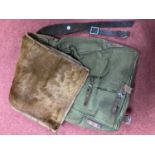 WWII German Army M34 pony hide Tornister back pack with maker mark and date 1937. Due to the