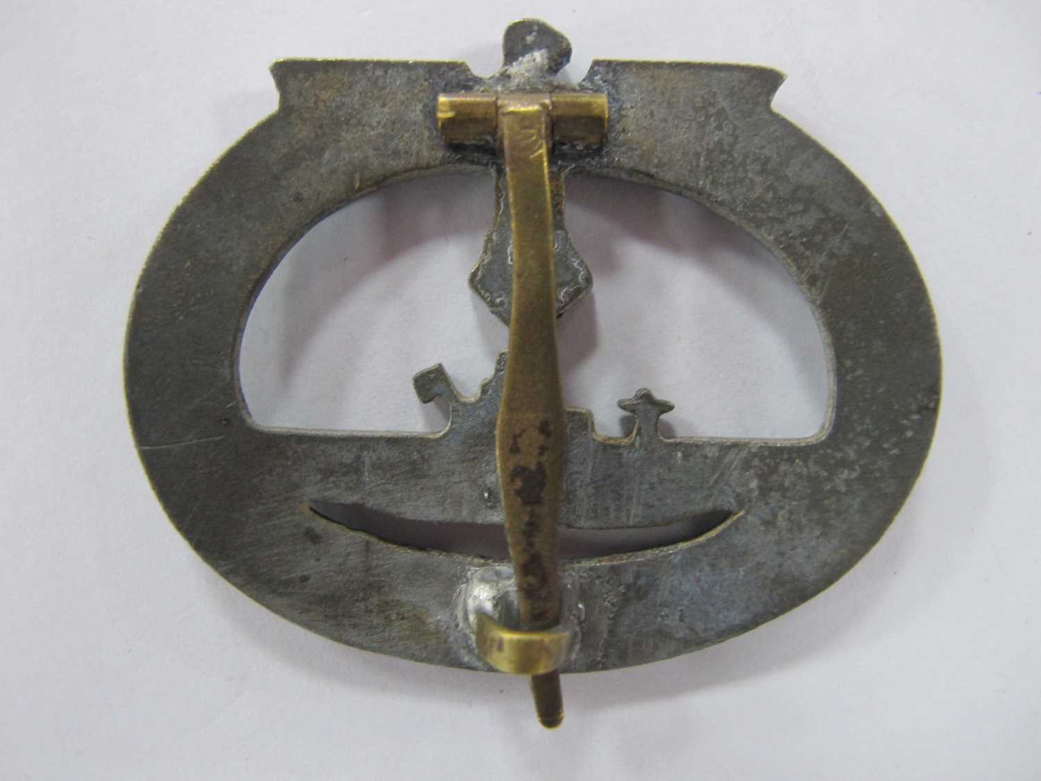 WWII Third Reich German Kriegsmarine U Boat War Badge. Due to the nature of these items we - Image 7 of 8