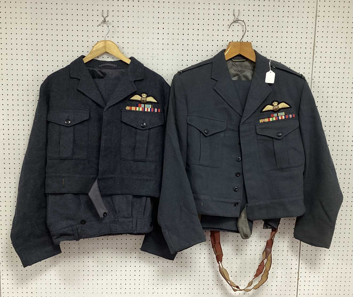 Two RAF Dress Uniforms (Jacket/Trousers) Formerly worn by the WWII Fighter Pilot Veteran F/O A - Image 2 of 2