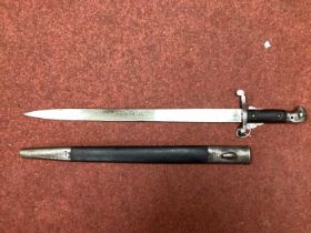 British Martini-Henry Bayonet and Scabbard, bayonet manufacturer 'Wilkinson Sword Company,